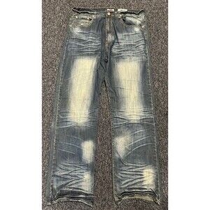 Y2K CSTAR Baggy CRAZY FADE Jnco Southpole Jeans Skater Hip Hop Grunge Mens 42x36